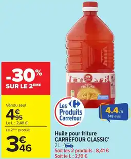 Carrefour Huile pour friture CARREFOUR CLASSIC' offre