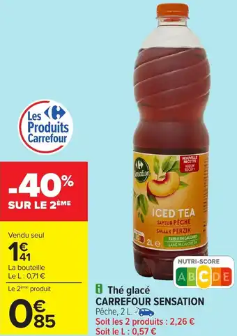 Carrefour Thé glacé CARREFOUR SENSATION offre