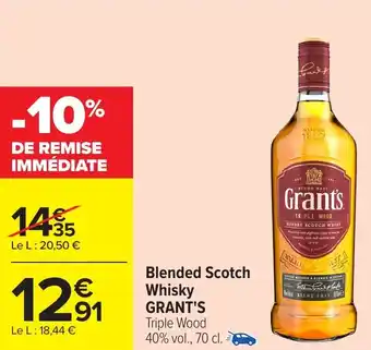 Carrefour Blended Scotch Whisky GRANT'S offre