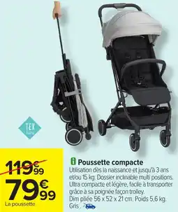 Carrefour Poussette compacte offre