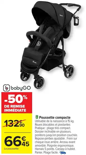 Carrefour Poussette compacte offre