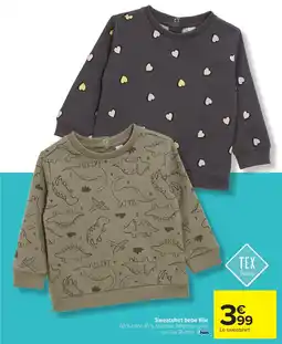 Carrefour Sweatshirt bébé fille offre