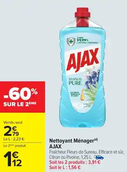 Carrefour Nettoyant Ménager AJAX offre