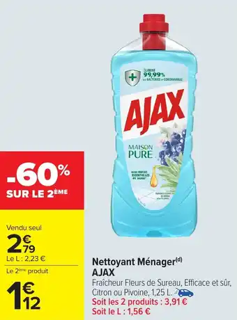 Carrefour Nettoyant Ménager AJAX offre