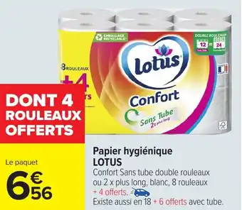 Carrefour Papier hygiénique LOTUS offre