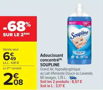 Carrefour Adoucissant concentré SOUPLINE offre