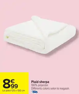 Carrefour Plaid sherpa offre