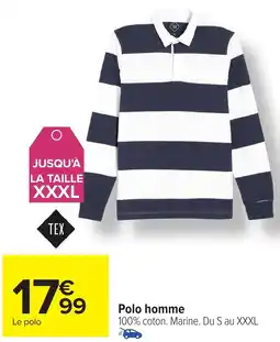 Carrefour Polo homme offre