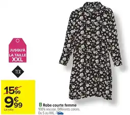 Carrefour Robe courte femme offre