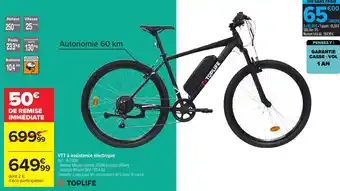 Carrefour VTT à assistance électrique TOPLIFE offre