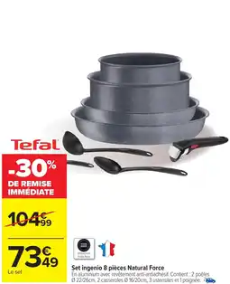 Carrefour Set ingenio 8 pièces Natural Force Tefal offre