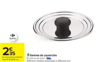 Carrefour Gamme de couvercles offre