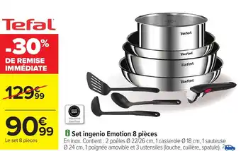 Carrefour Set ingenio Emotion 8 pièces Tefal offre