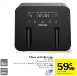 Carrefour Friteuse sans huile airfryer offre