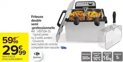 Carrefour Friteuse double semi professionnelle offre