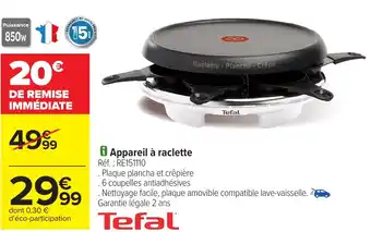 Carrefour Appareil à raclette Tefal offre