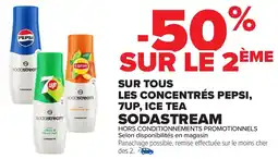 Carrefour Sur tous les concentrés pepsi, 7up, ice tea  Sodastrean offre