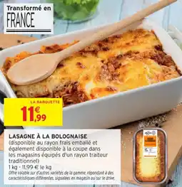 Intermarché Contact Lasagne à la bolognaise offre