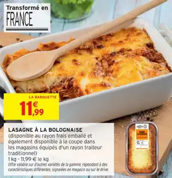 Intermarché Contact Lasagne à la bolognaise offre