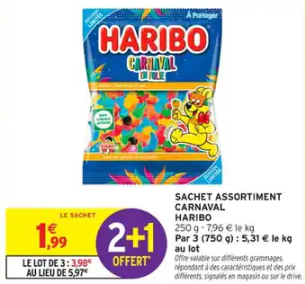 Intermarché Contact Sachet assortiment carnaval haribo offre