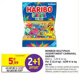 Intermarché Contact Bonbon multipack assortiment carnaval haribo offre