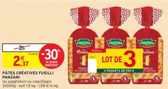 Intermarché Contact Pâtes créatives fusilli panzani offre