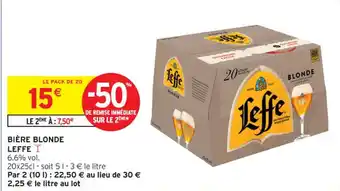 Intermarché Contact Bière blonde leffe offre