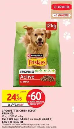 Intermarché Contact Croquettes chien bœuf friskies offre