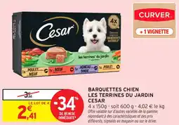 Intermarché Contact Barquettes chien les terrines du jardin cesar offre