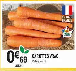 marché frais Géant Carottes vrac offre