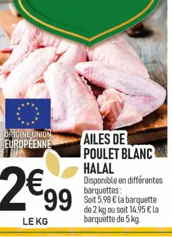 marché frais Géant Ailes de poulet blanc halal offre