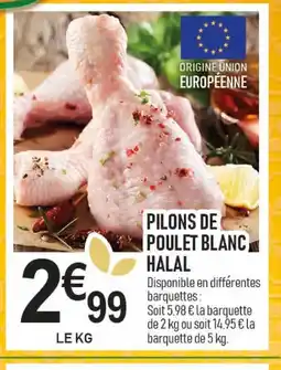 marché frais Géant Pilons de poulet blanc halal offre