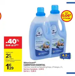 Carrefour CARREFOUR ESSENTIAL Adoucissant offre