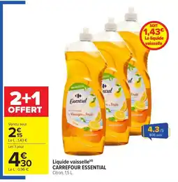 Carrefour CARREFOUR ESSENTIAL Liquide vaisselle offre