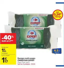 Carrefour CARREFOUR EXPERT Éponges multi-usages offre