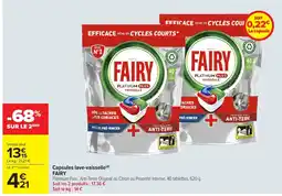 Carrefour FAIRY Capsules lave-vaisselle offre