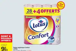 Carrefour LOTUS Papier hygiénique Confort offre