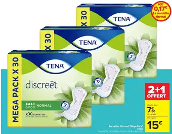 Carrefour TENA Serviettes Discreet "Mega Pack" offre