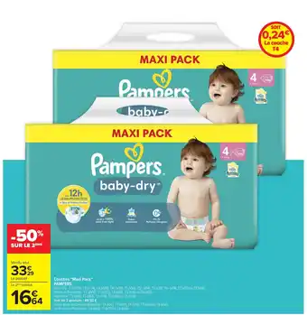 Carrefour PAMPERS Couches "Maxi Pack" offre