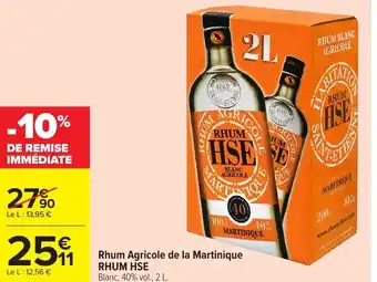 Carrefour RHUM HSE Rhum Agricole de la Martinique offre