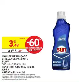 Intermarché Hyper Liquide de rinçage brillance parfaite sun offre