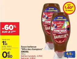 Carrefour AMORA Sauce barbecue "Offre des champions" offre