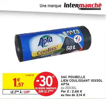 Intermarché Hyper Sac poubelle lien coulissant apta offre