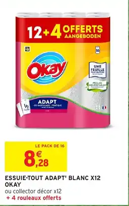 Intermarché Hyper Essuie tout adapt blanc x12 okay offre