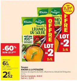 Carrefour KNORR & LA POTAGÈRE Soupes offre