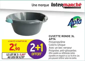 Intermarché Hyper Apta cuvette ronde offre