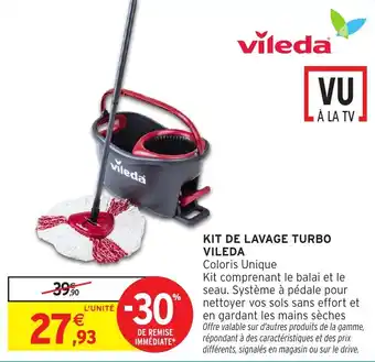 Intermarché Hyper Vileda kit de lavage turbo offre