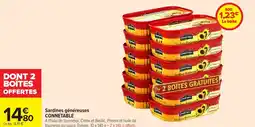 Carrefour CONNETABLE Sardines généreuses offre