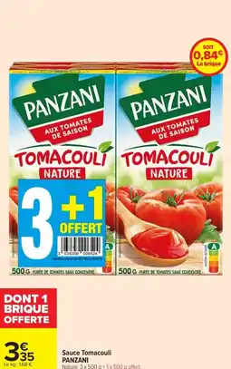 Carrefour PANZANI Sauce Tomacouli offre