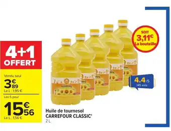 Carrefour CARREFOUR CLASSIC Huile de tournesol offre